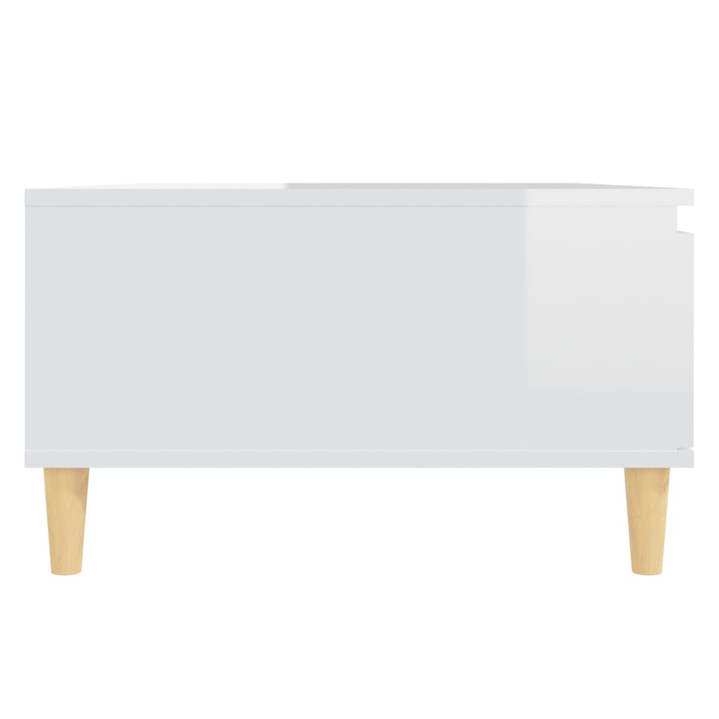 Salontafel 90x60x35 cm spaanplaat hoogglans wit