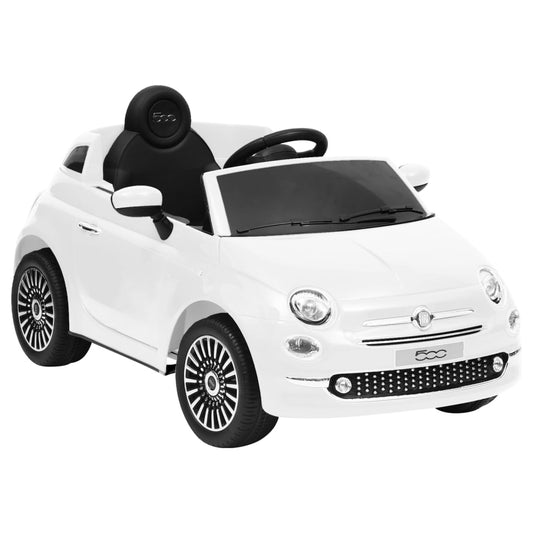 Voiture pour enfants Fiat 500 électrique blanche